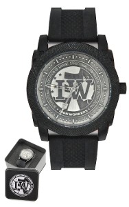 Watch-Men's Medallion Watch-Rubber Strap
